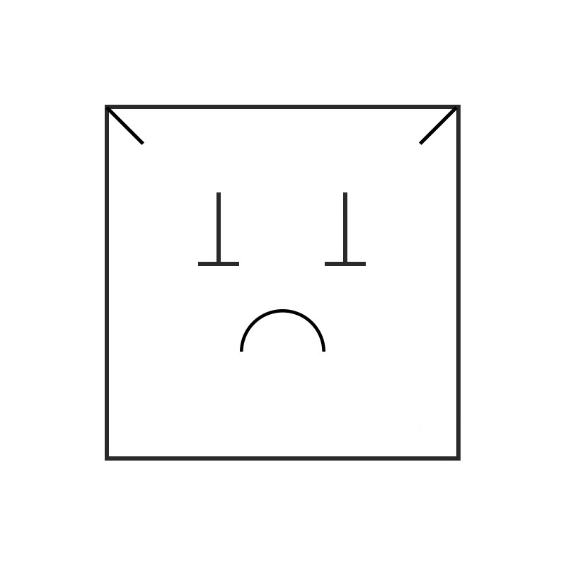 Caja HUESCA negra, multiuso 86x86x24 mm.